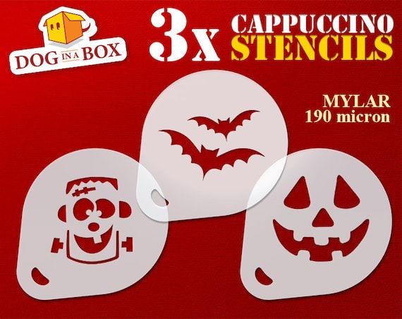 Halloween Stencils Set N.3 Set of 3 Coffee Stencils | Etsy | Etsy (US)