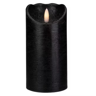 Northlight 6" Black Flameless Battery Operated Halloween Decor Candle | Target