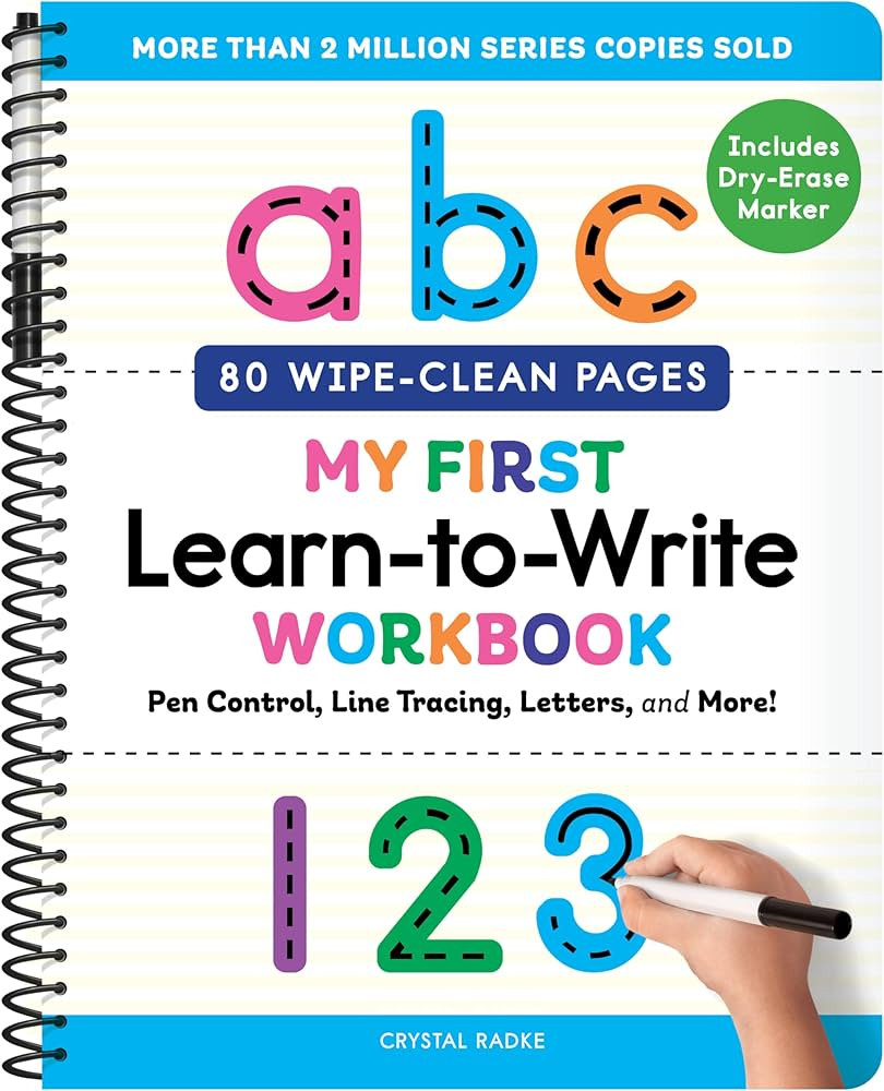 My First Learn-to-Write Workbook (Wipe Clean Edition): Pen Control, Line Tracing, Letters, and Mo... | Amazon (US)