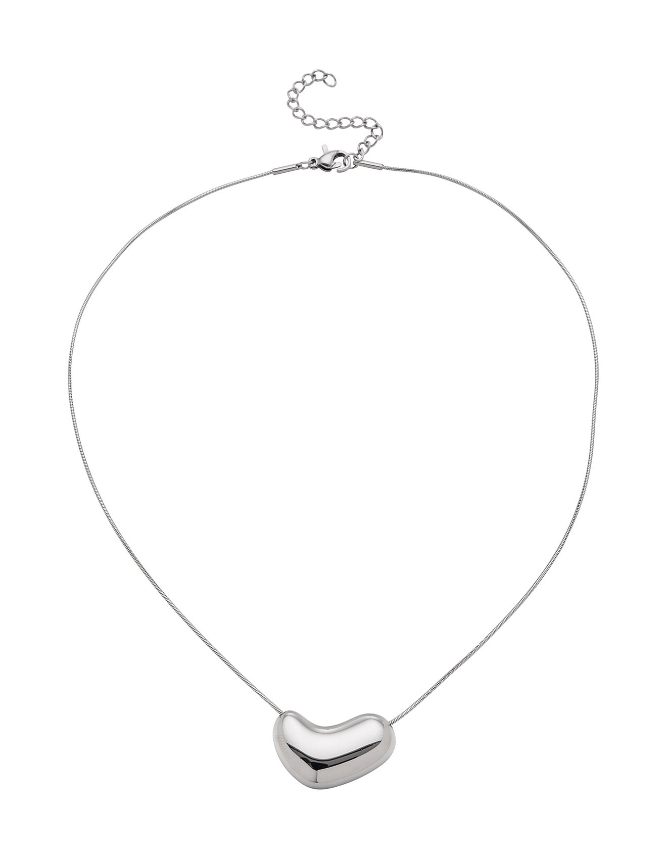 PUFFED CHUNKY HEART PENDANT NECKLACE | David Jones (Australia & New Zealand)