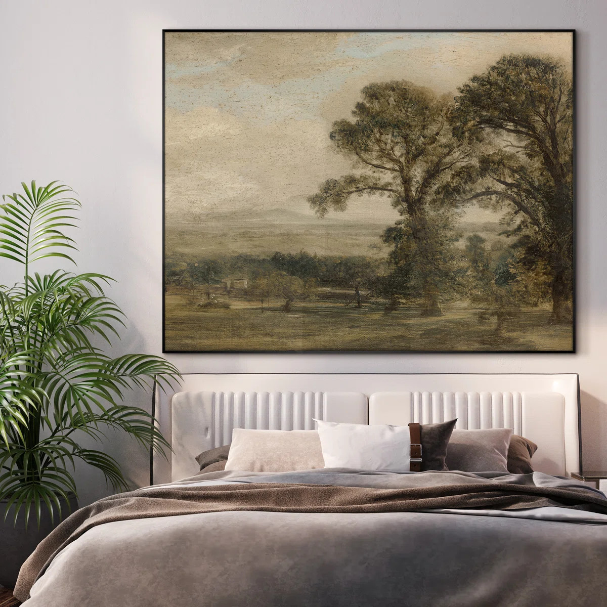 SIGNLEADER Extra Large Vintage Landscape Wall Art Print - Classic Countryside Trees and Field Rus... | Wayfair North America