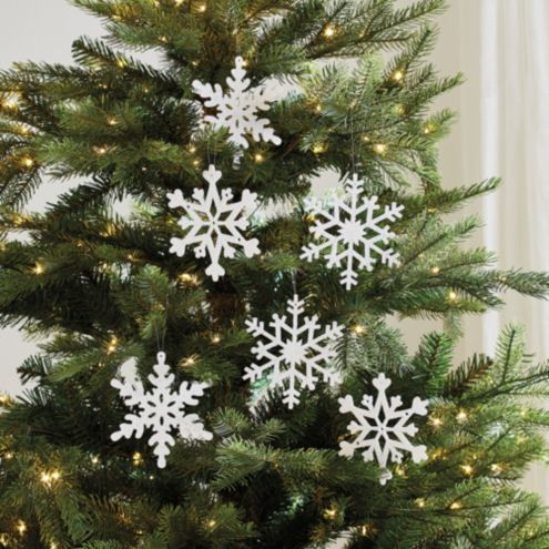 Assorted Wood Snowflake Ornaments - Set of 2 | Ballard Designs, Inc.