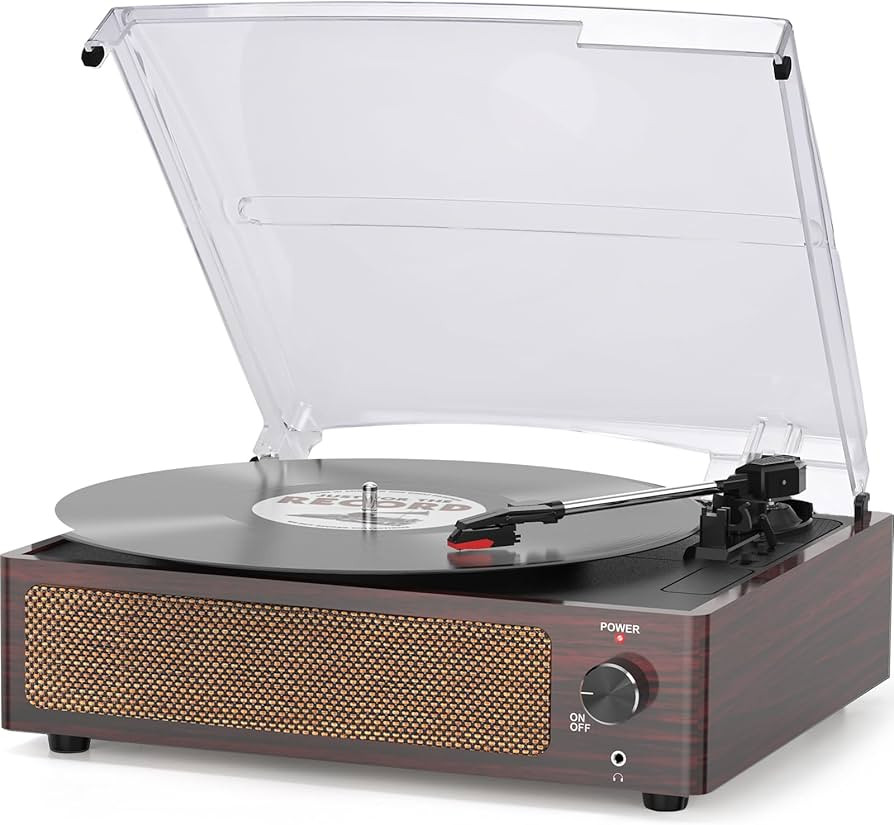 Vintage Record Player for Vinyl with Speakers Retro Turntable for Vinyl Records, Belt-Driven Turn... | Amazon (US)