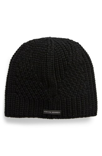NWOT Rebecca Minkoff Traveling Rib Beanie Black Women's One Size  | eBay | eBay US