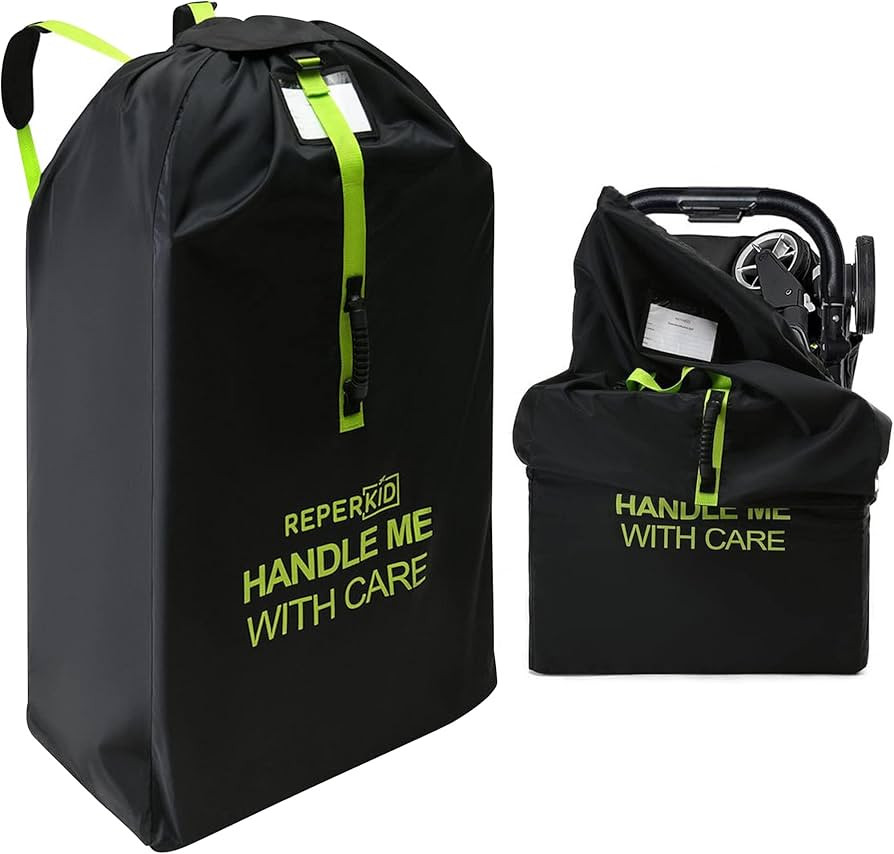 reperkid Large Stroller Bag for Airplane Travel, Black & Green, 47" H x 24" W x 15" D, Fits Most ... | Amazon (US)