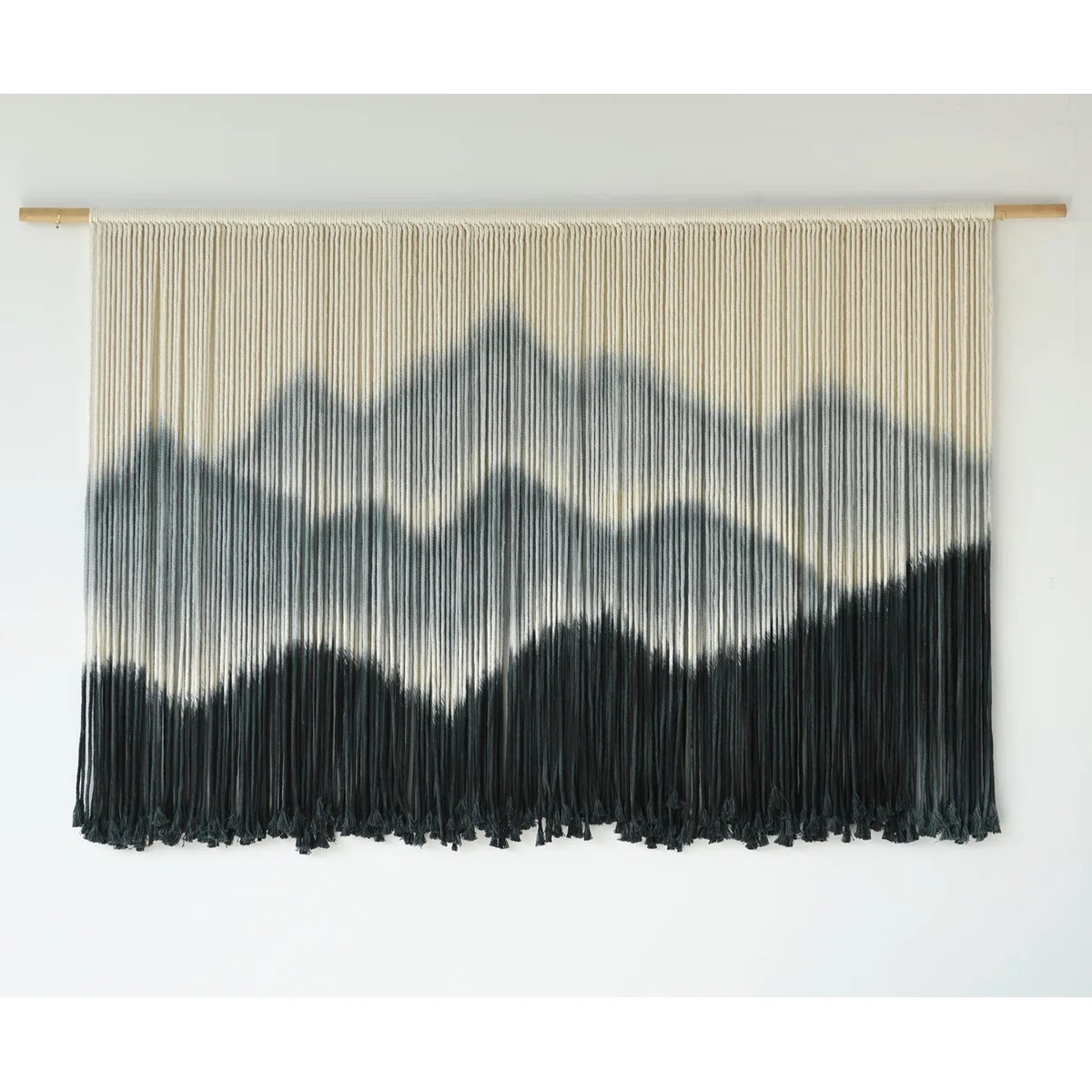 Macrame Wall Hanging Mountain Dip-Dyed Macrame Wall Decor Large Modern Fiber Art Boho Wall Decor ... | Wayfair North America