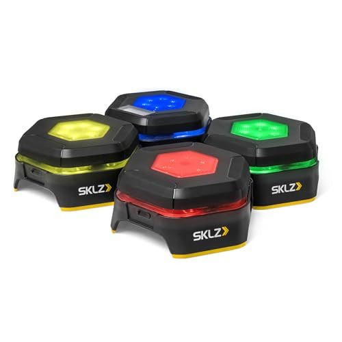 SKLZ Reactive Flash LED Training Pods – Reaction Time, Agility, and Cognitive Training Tool with 4 Games – Multi-Directional Activation, Durable Design for Speed and Hand-Eye Coordination | Amazon (US)