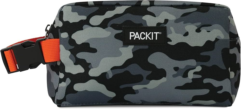 PackIt Freezable Snack Box, Charcoal Camo, Built with ECOFREEZE Technology, Collapsible, Reusable... | Amazon (US)