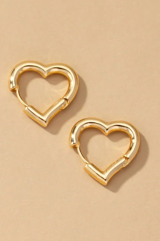 Heart Shape Huggie  - Gold | Petal & Pup (US)