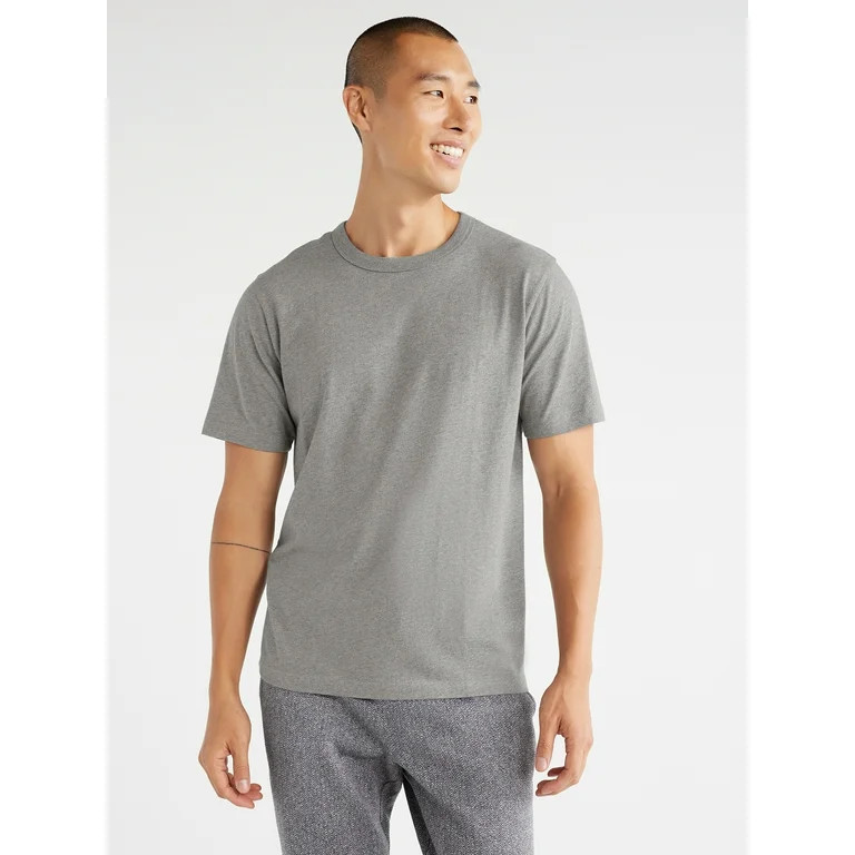 Free Assembly Men's Everyday Cotton Tee with Short Sleeves, Sizes S-3XL - Walmart.com | Walmart (US)