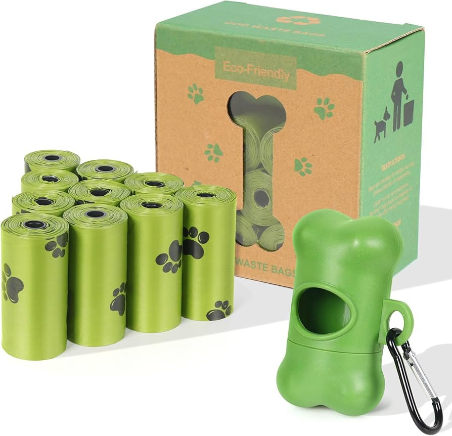 INNOLIFE Biodegradable Dog Poop Bag, 150 Counts Dog Poop Bag Rolls with Dispenser, Scented Leak P... | Amazon (US)