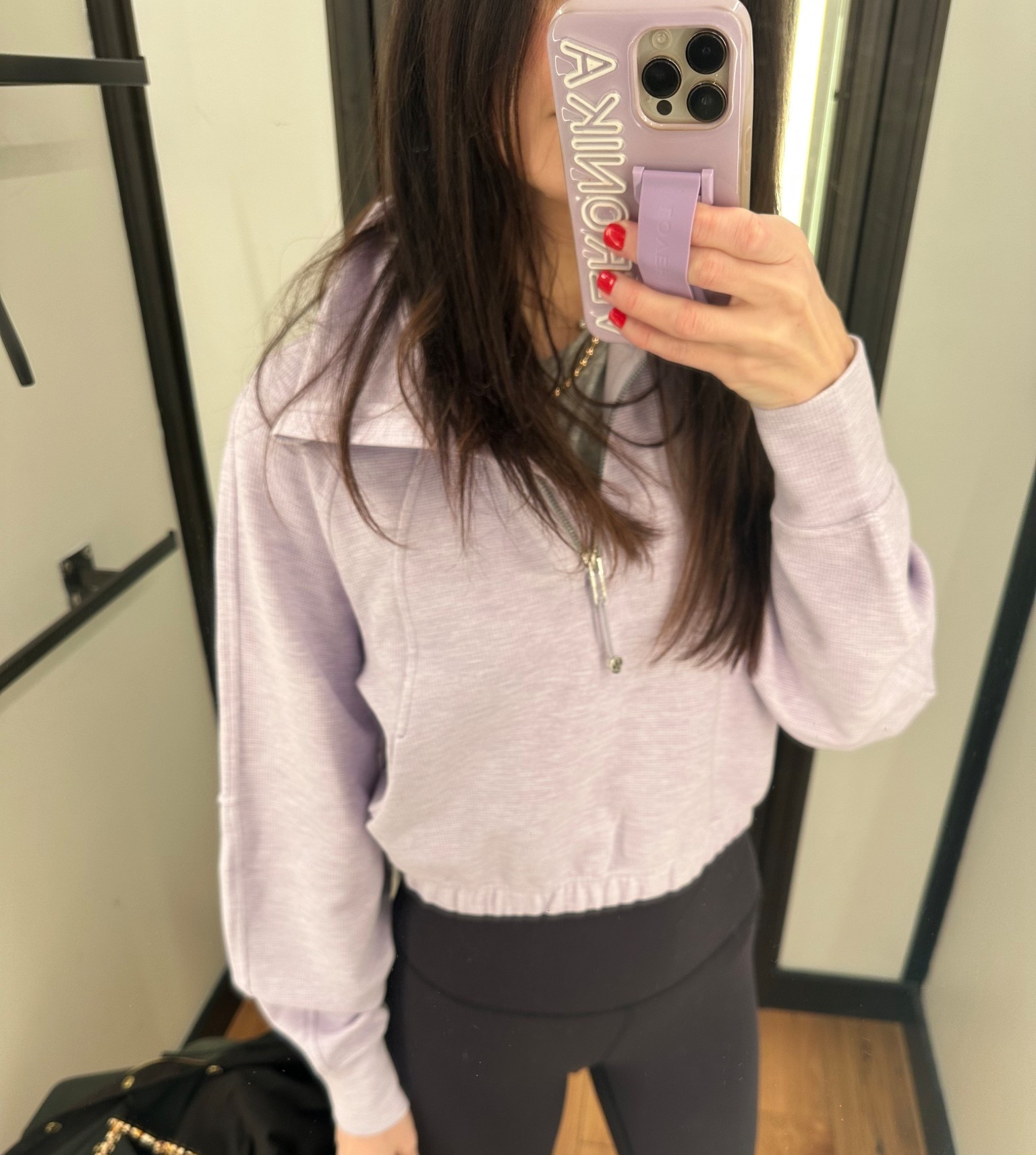 Waffle half zip size small on sale