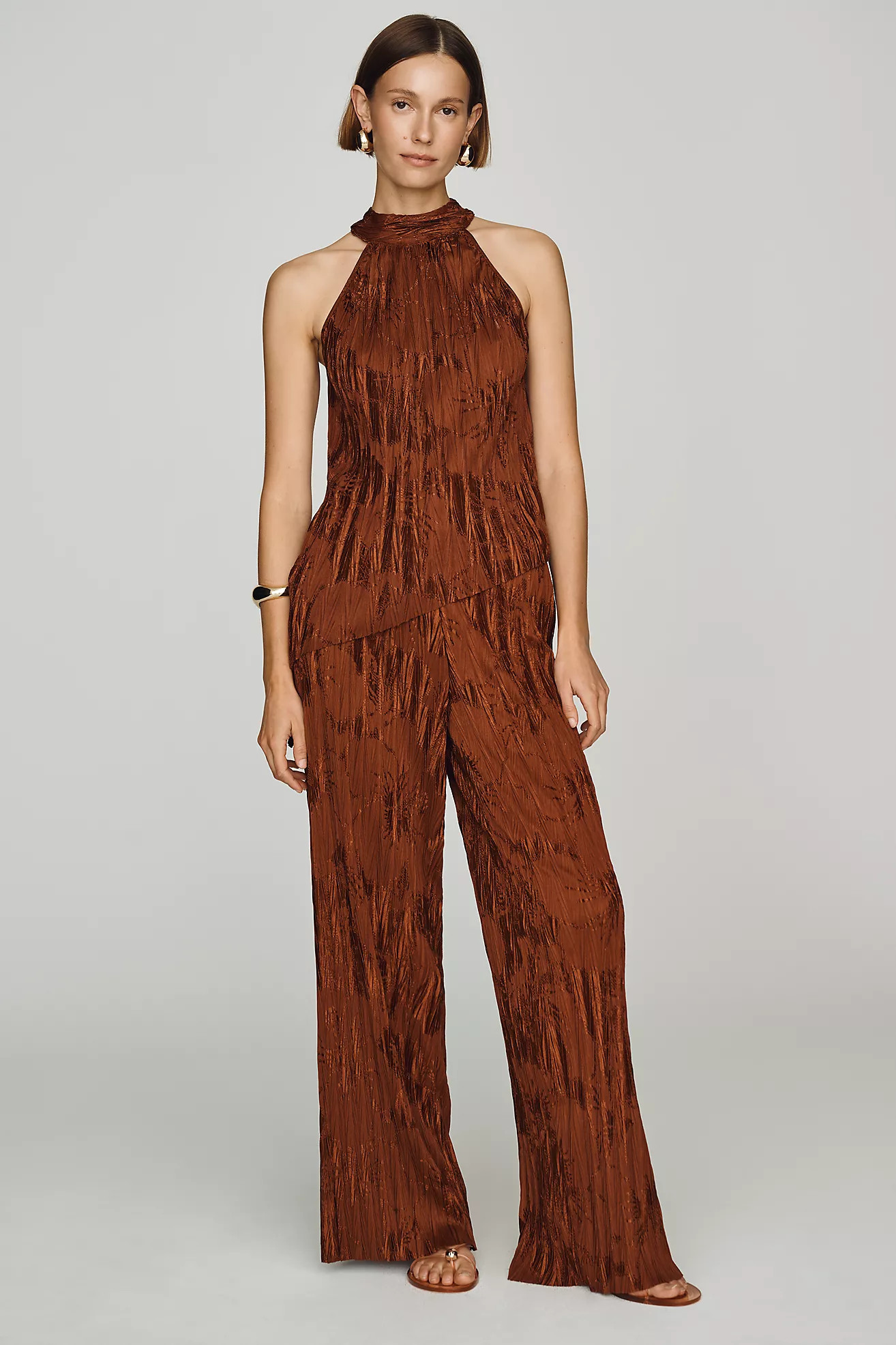 Maeve Ribbed Crinkle Pants | Anthropologie (US)