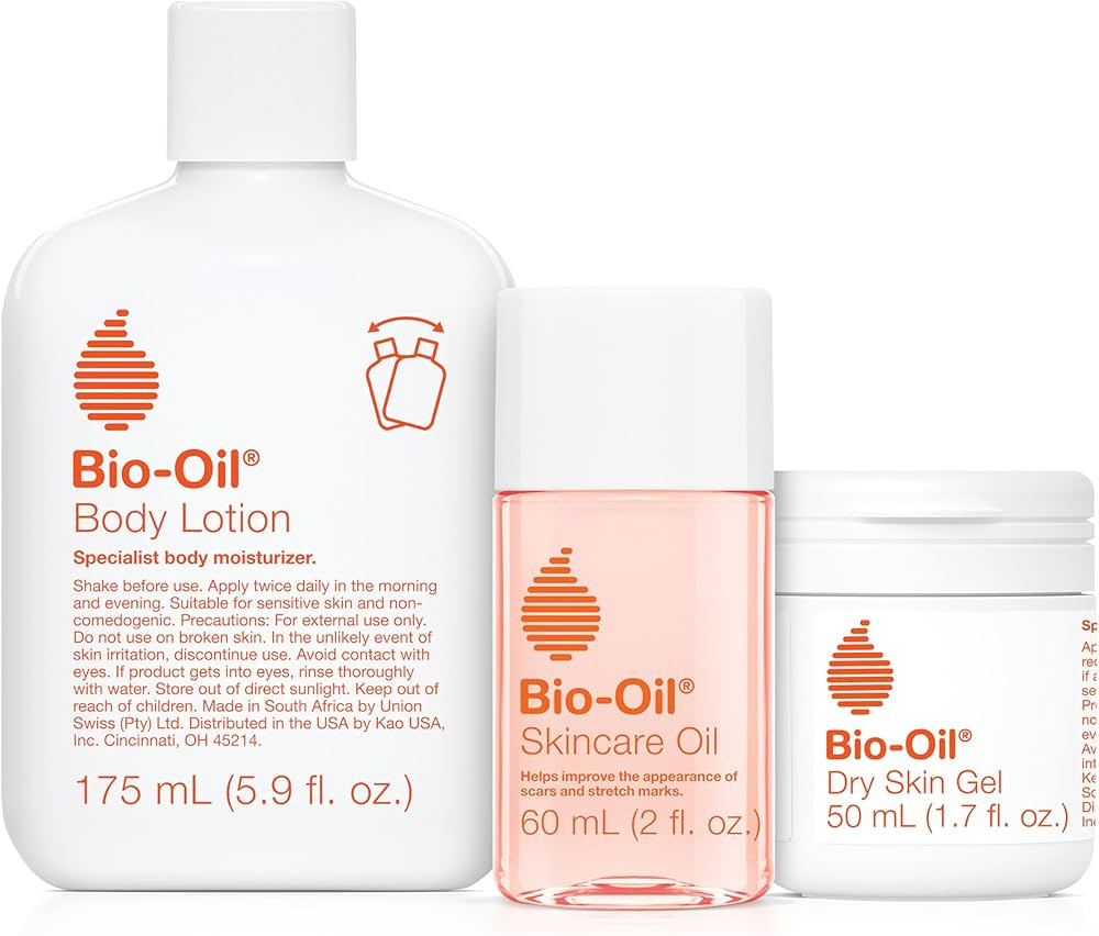 Bio-Oil Skincare Set, Trial Kit for Scars, Stretchmarks, and Dry Skin, 3 Pc Travel Size Kit Inclu... | Amazon (US)