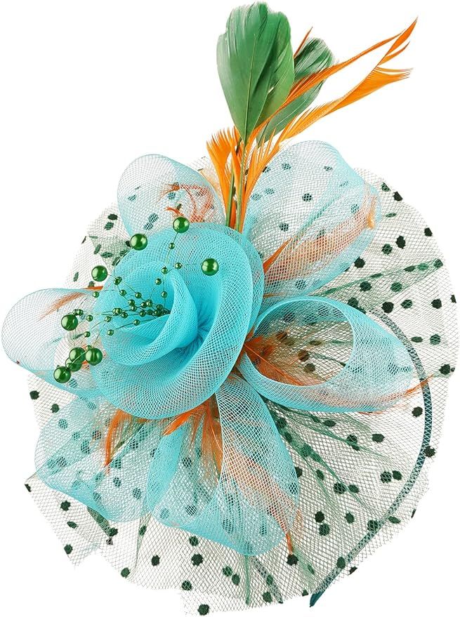 Cizoe Kentucky Derby Fascinators for Women High Tea Party Hat Wedding Cocktail Flower Headware wi... | Amazon (US)