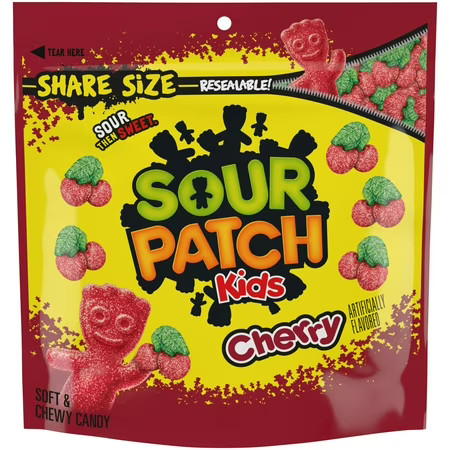 SOUR PATCH KIDS Cherry Soft & Chewy Gummy Candy, Share Size, 10.86 oz | Walmart (US)