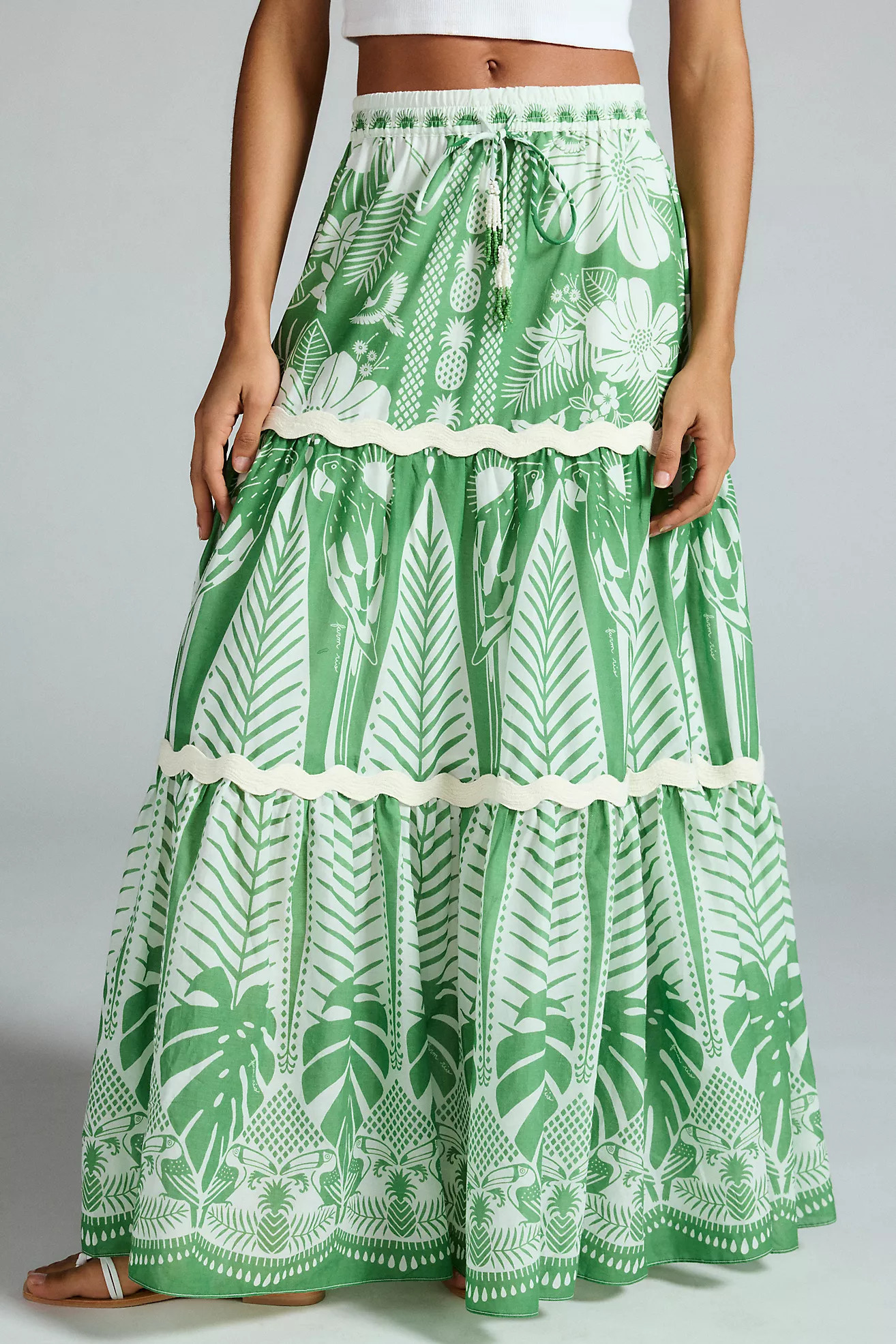 Farm Rio Macaw Elegance Maxi Skirt | Anthropologie (US)