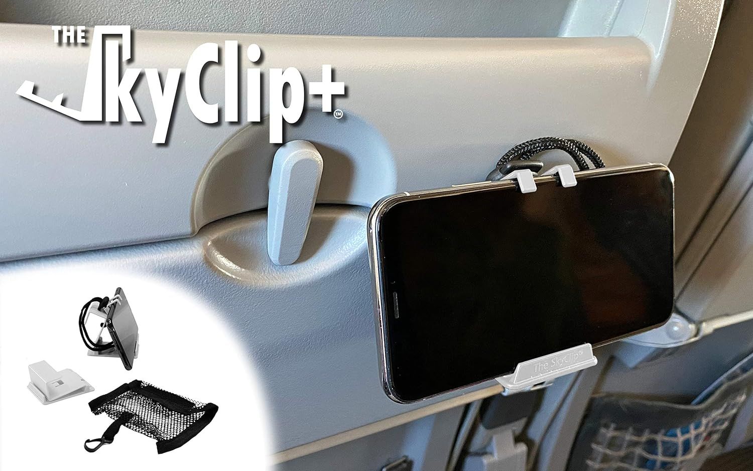 The SkyClip+ Phone & Tablet Holder for Air Travel, Home and Office Use - Inflight Phone Mount & S... | Amazon (US)