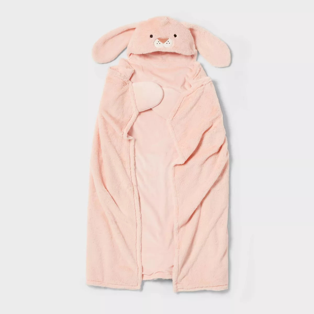 Bunny Kids' Hooded Blanket Pink - Pillowfort™ | Target