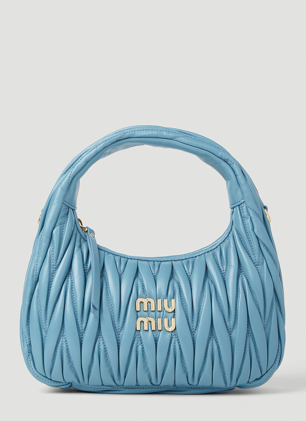 Miu Miu Wander Matelassé Hobo Bag in Blue | LN-CC | LN-CC