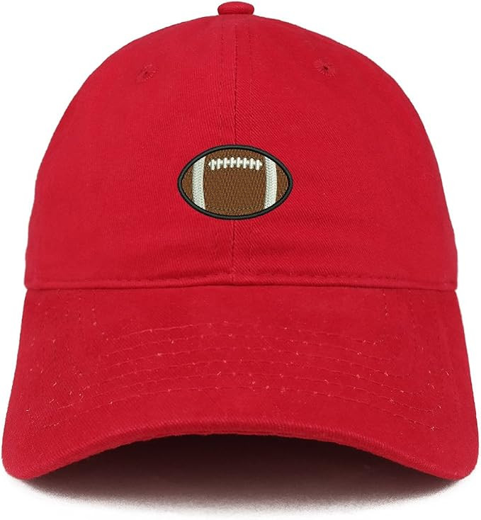 Football Quality Embroidered Low Profile Brushed Cotton Dad Hat Cap | Amazon (US)