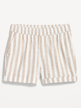 Matching High-Waisted Striped Linen-Blend Shorts for Women -- 3.5-inch inseam | Old Navy (US)