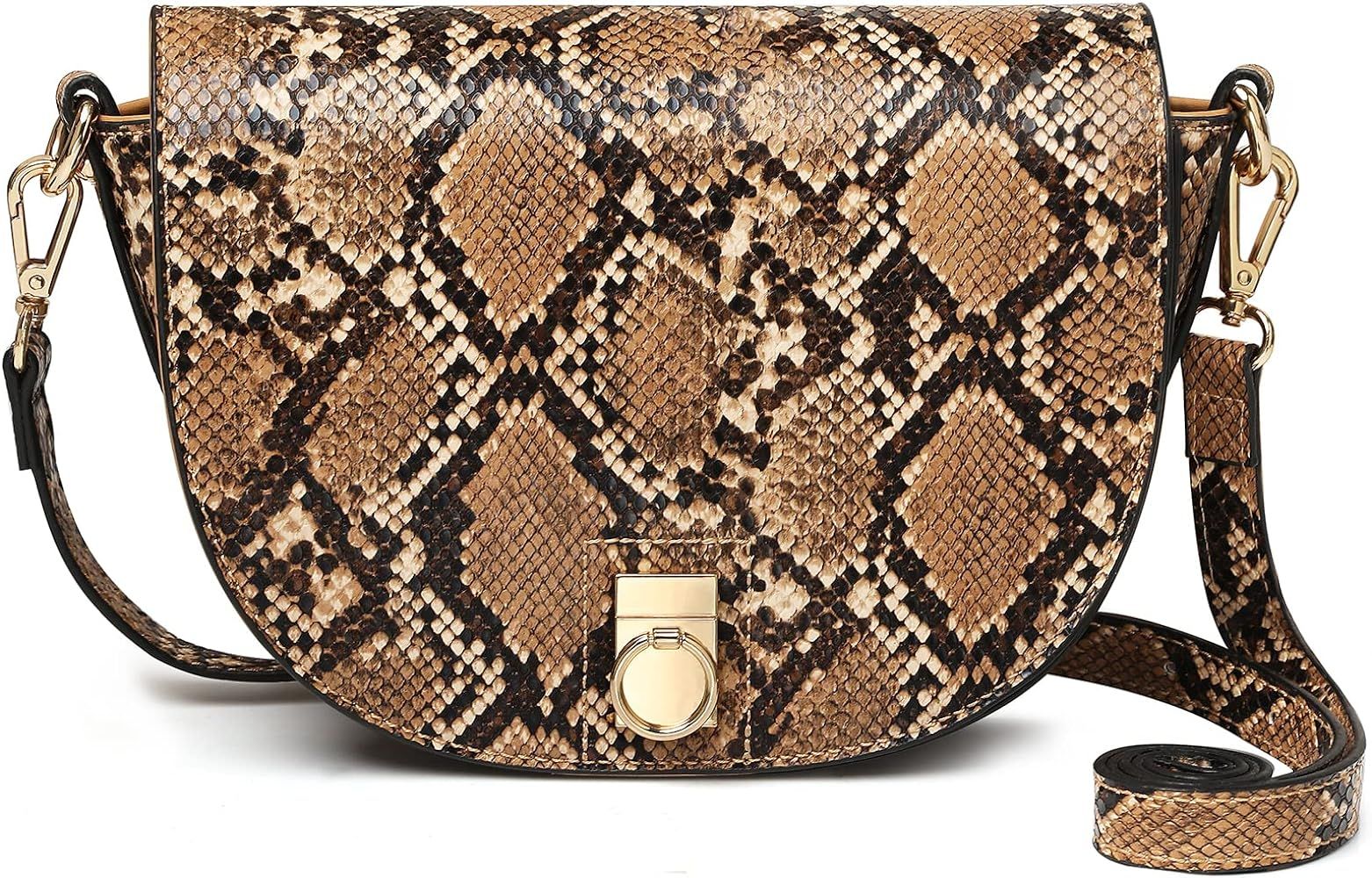 BOLOSTA Small Snakeskin Crossbody Purses for Women Medium Size Cell Phone Crossbody Bags for Wome... | Amazon (US)