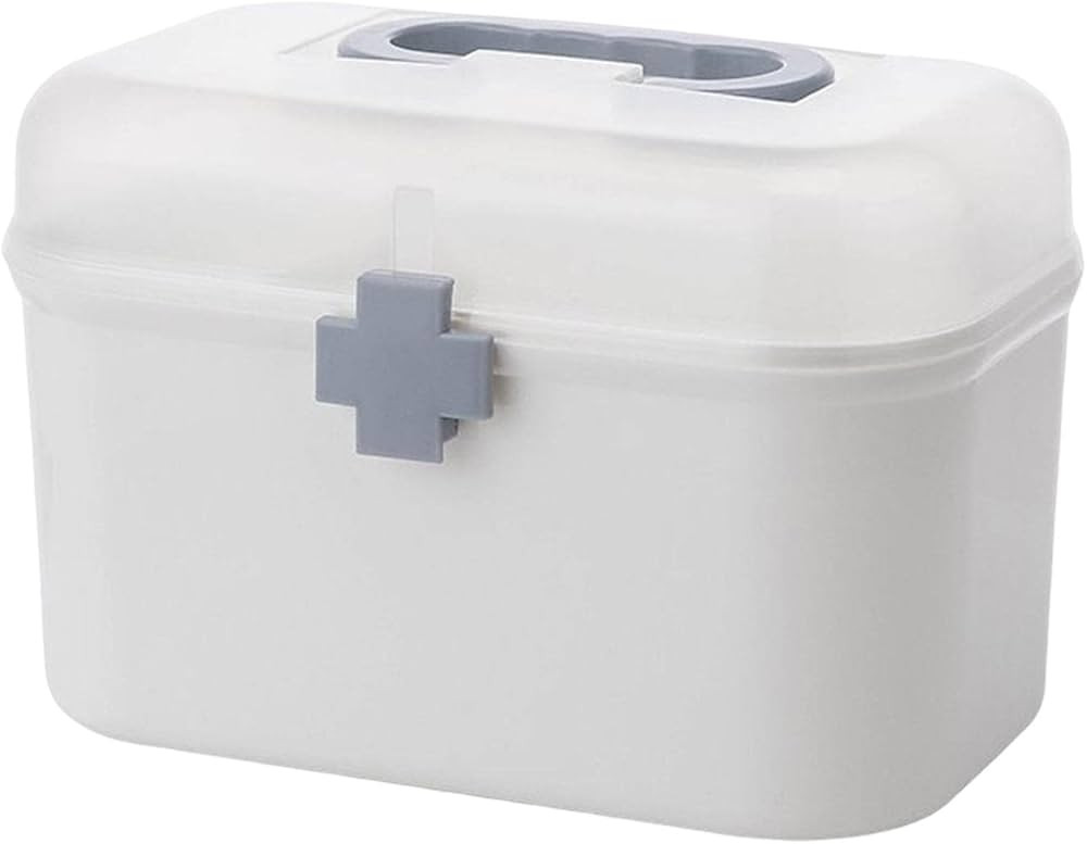 Portable First Aid Carrying Case Organizer Bin with Organizing Holder with Handle Stationery, Cle... | Amazon (US)