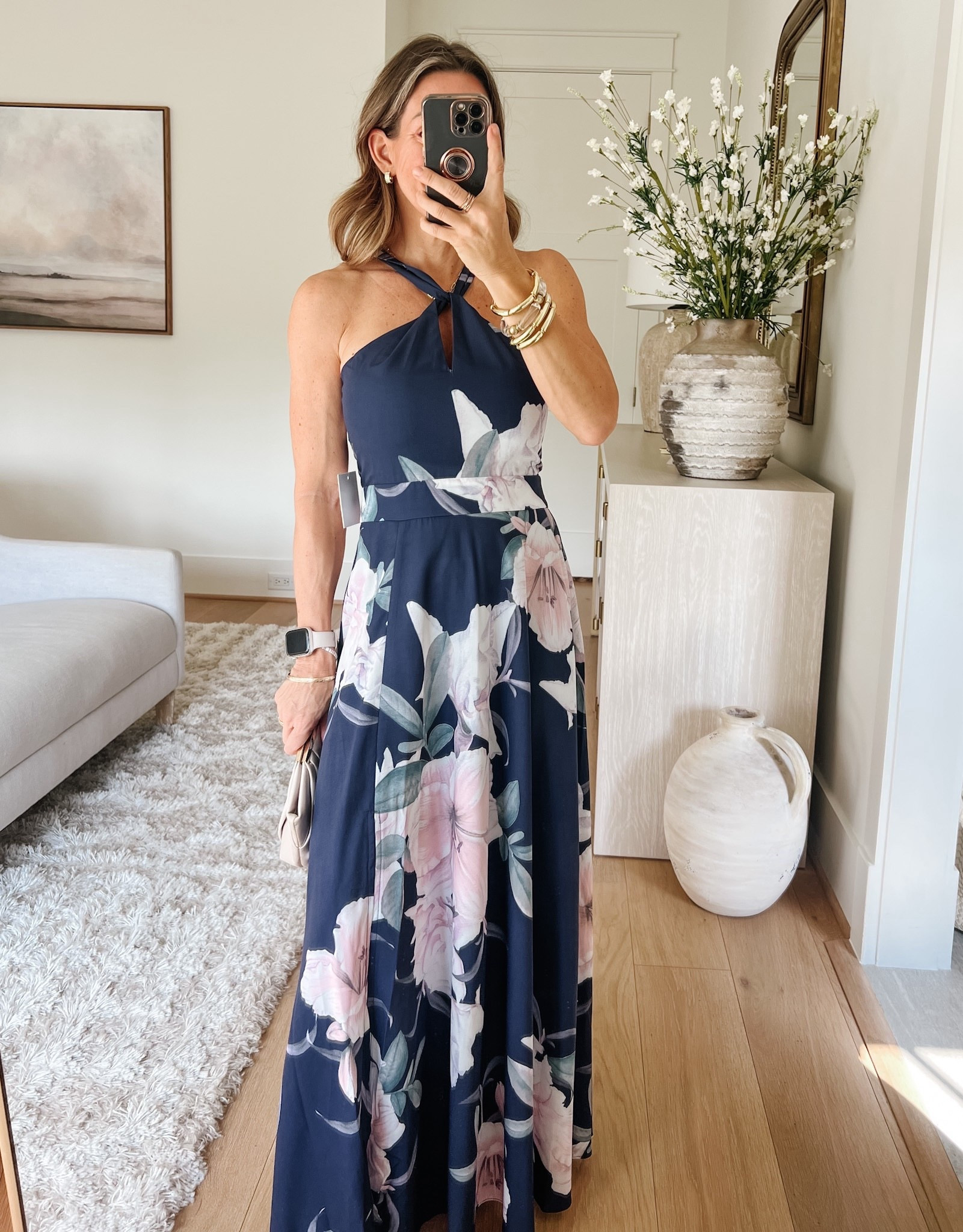 Fall wedding guest dress from
Nordstrom 🤍 How pretty is this halter neckline!? 

Dress Fit: I’m wearing an XS

#LTKStyleTip #LTKPetite #LTKFindsUnder100