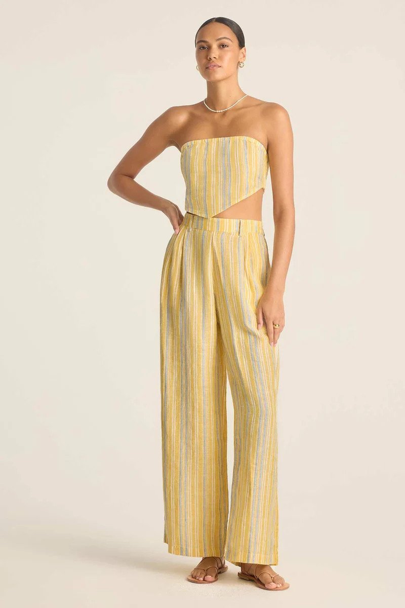 The Getaway Pant - Sunny Skies EcoLinen | Vitamin A