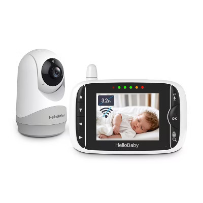 HelloBaby 3.2" Video Baby Monitor with Remote Pan-Tilt Zoom (HB6232) - White | Target