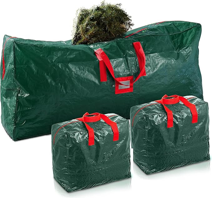 3-Pack Christmas Artificial Tree Storage Bag and Two Garland Bags; Holiday Tree Storage for Trees... | Amazon (US)