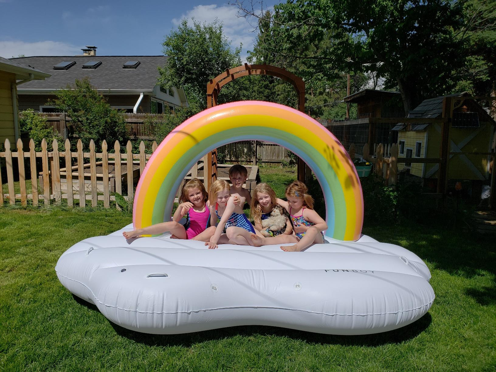 FUNBOY Giant Inflatable Luxury Golf Cart Pool Float, Two Cup Holders, Removable Fringe Shade, Flo... | Amazon (US)