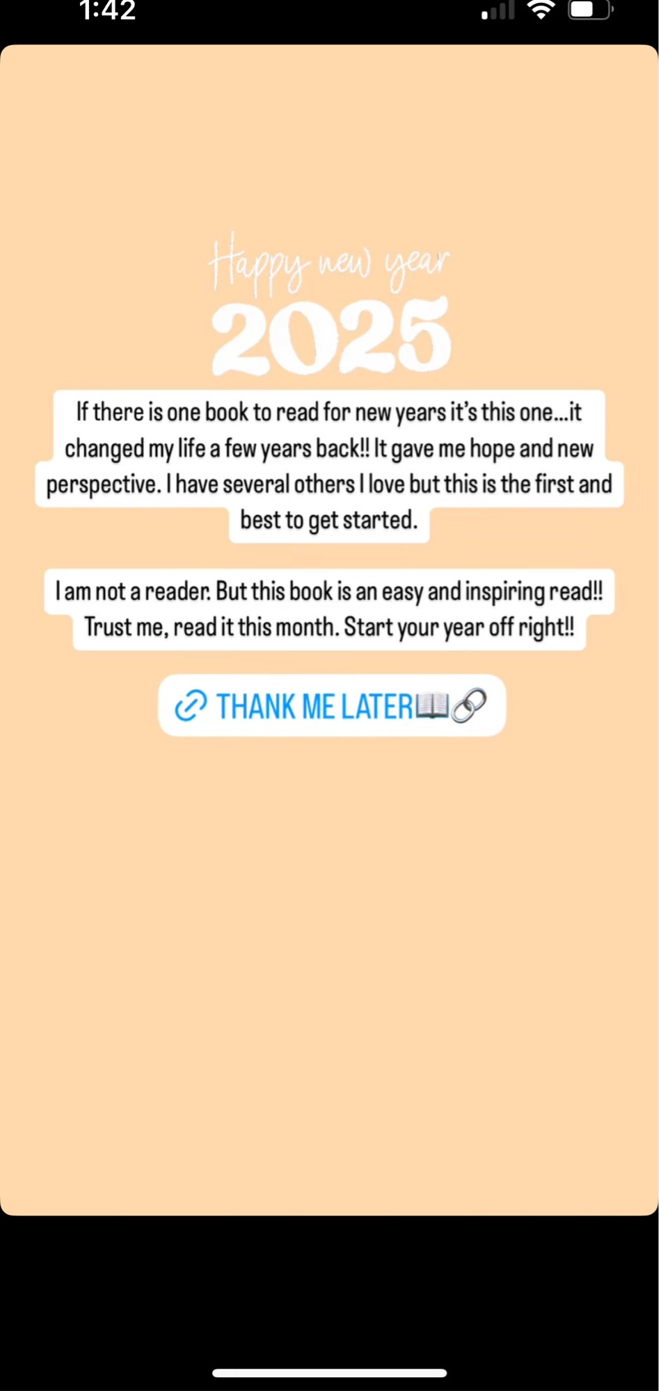 A great book to kick start your New Year! Inspiring and an easy read!

Health and wellness
Books
Amazon

#LTKFindsUnder100 #LTKFindsUnder50