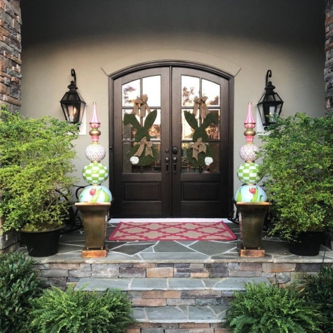 Easter Wreath Set of Two.  Double Door Easter Wreaths. Bunny Wreaths for Double Doors. | Etsy (US)