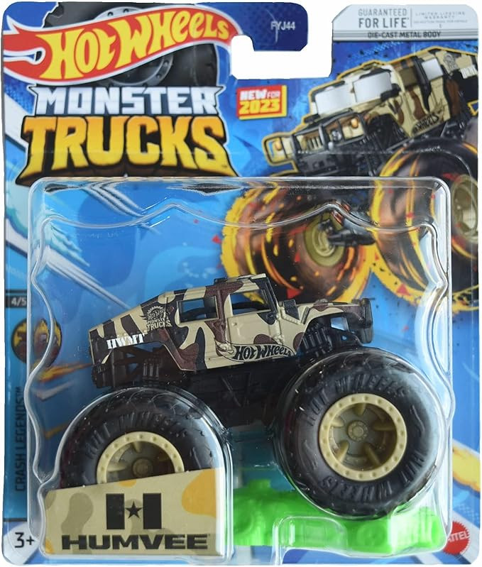 Hot Wheels Monster Trucks Humvee, Crash Legends 4/5 2023 Connect and Crash Car | Amazon (US)