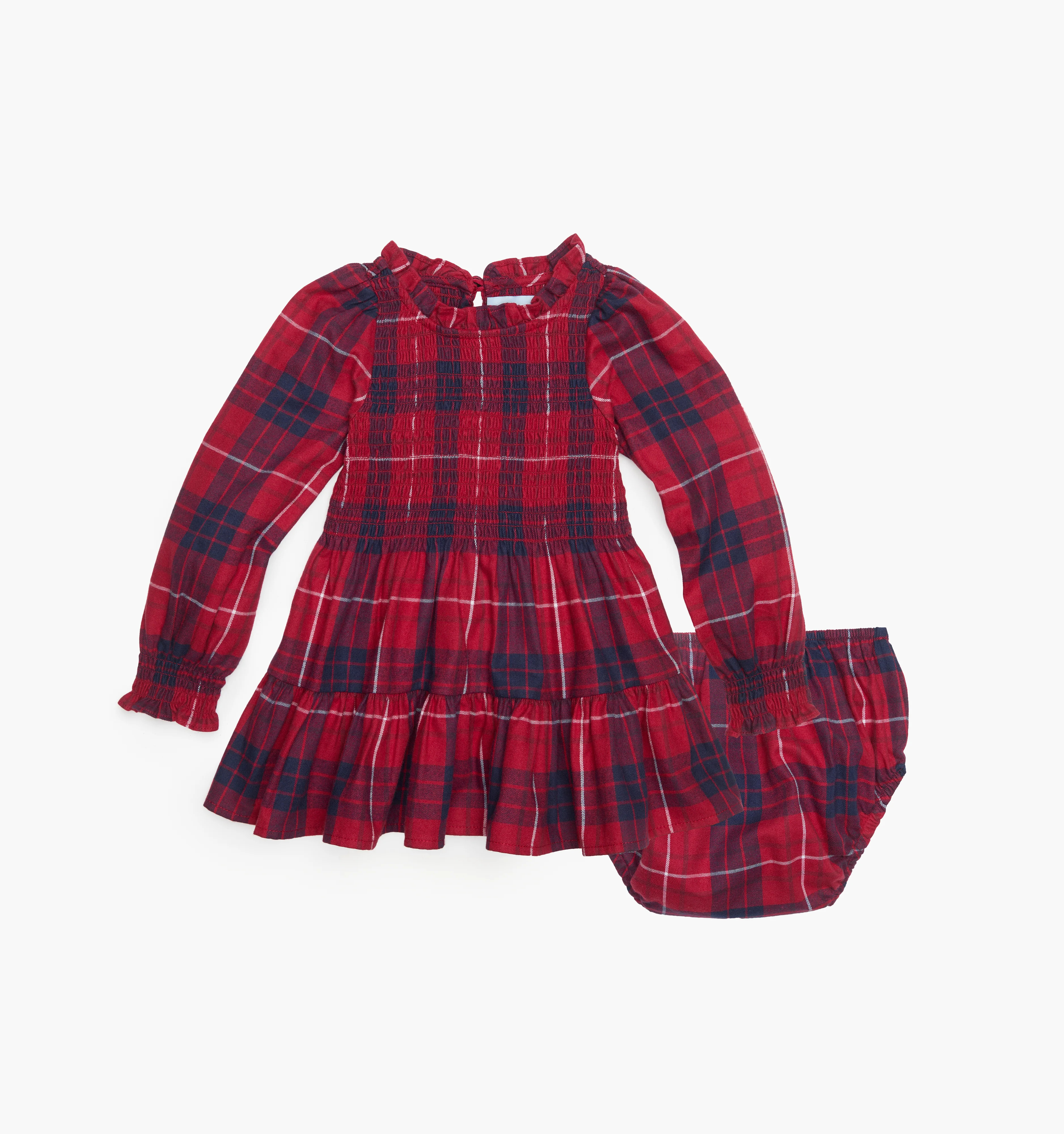The Tiny Viviana Nap Dress | Baby Cherry Tartan / 18-24M | 100% Cotton | Hill House Home | Hill House Home US