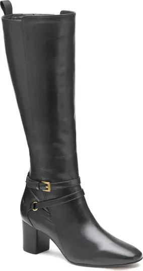 Eleanor Belted Block Heel Knee High Boot (Women) | Nordstrom