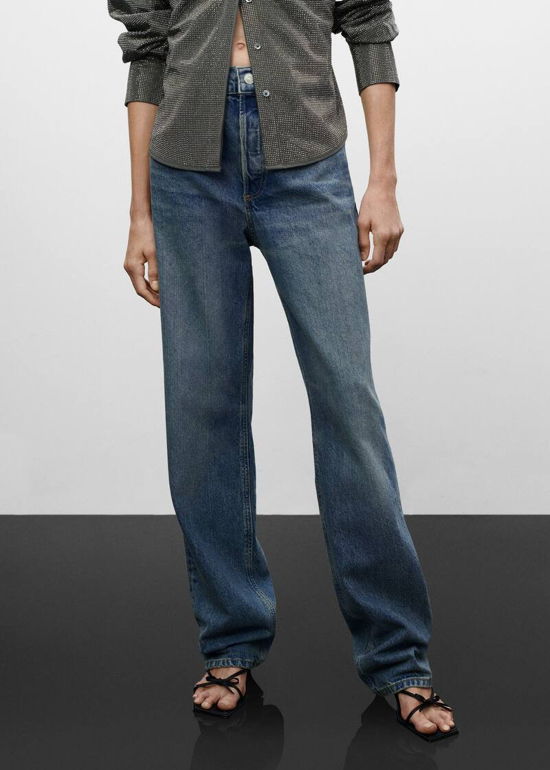 Mid-rise straight jeans -  Women | Mango United Kingdom | MANGO (UK)