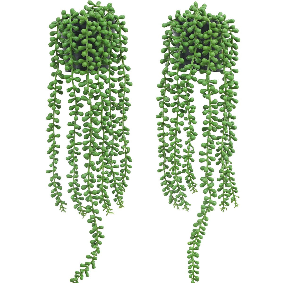 Floweroyal 2pcs Fake Hanging Plants Fake Potted String of Pearls Succulent Plants Small Faux Plan... | Amazon (US)