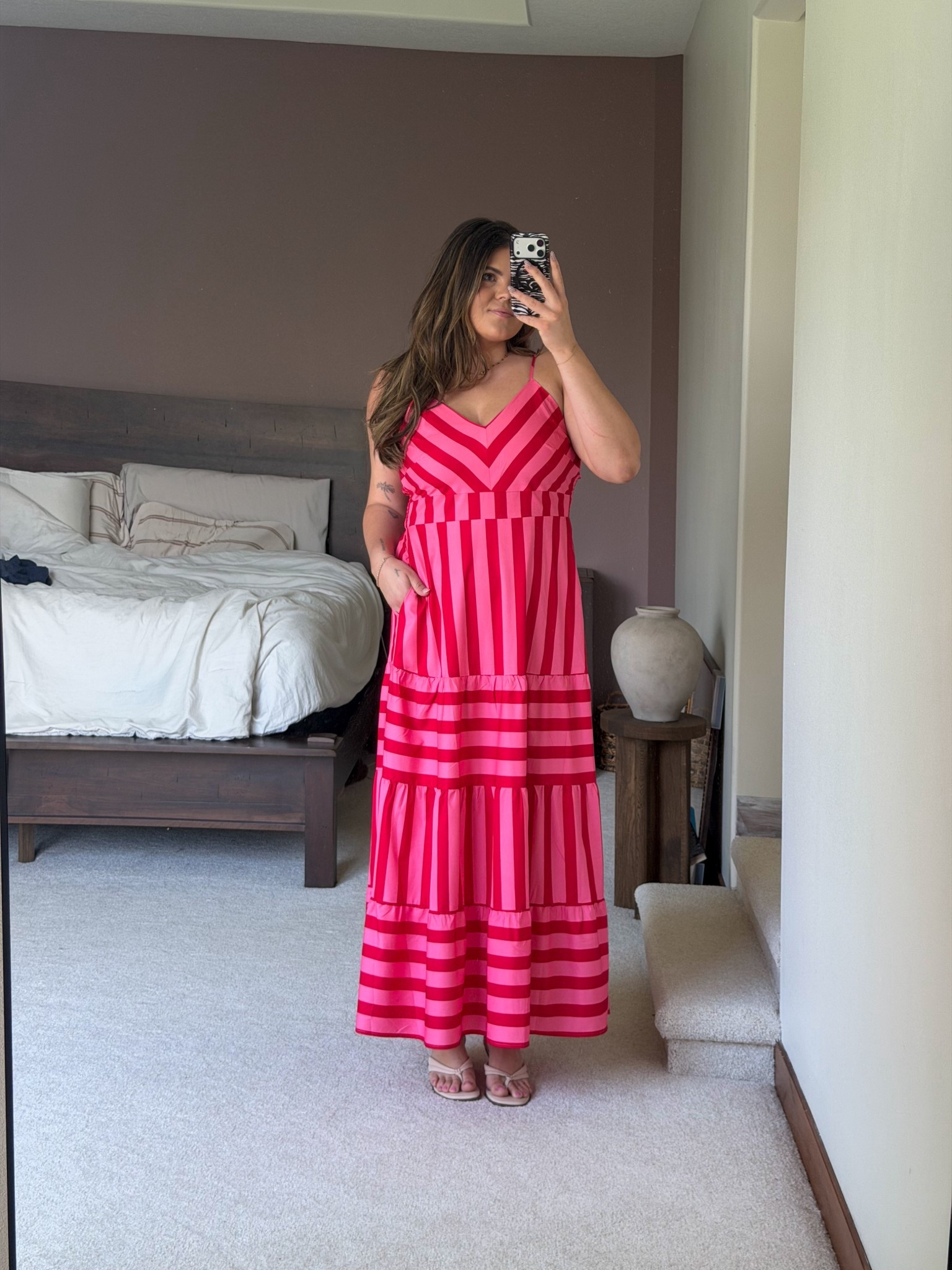 Amazon spring/summer dress size XL! This color is perfection! This would be perfect for the beach or brunch!

Size 14, spring 2026, summer 2026, maxi dress, thick tummy approved, midsize