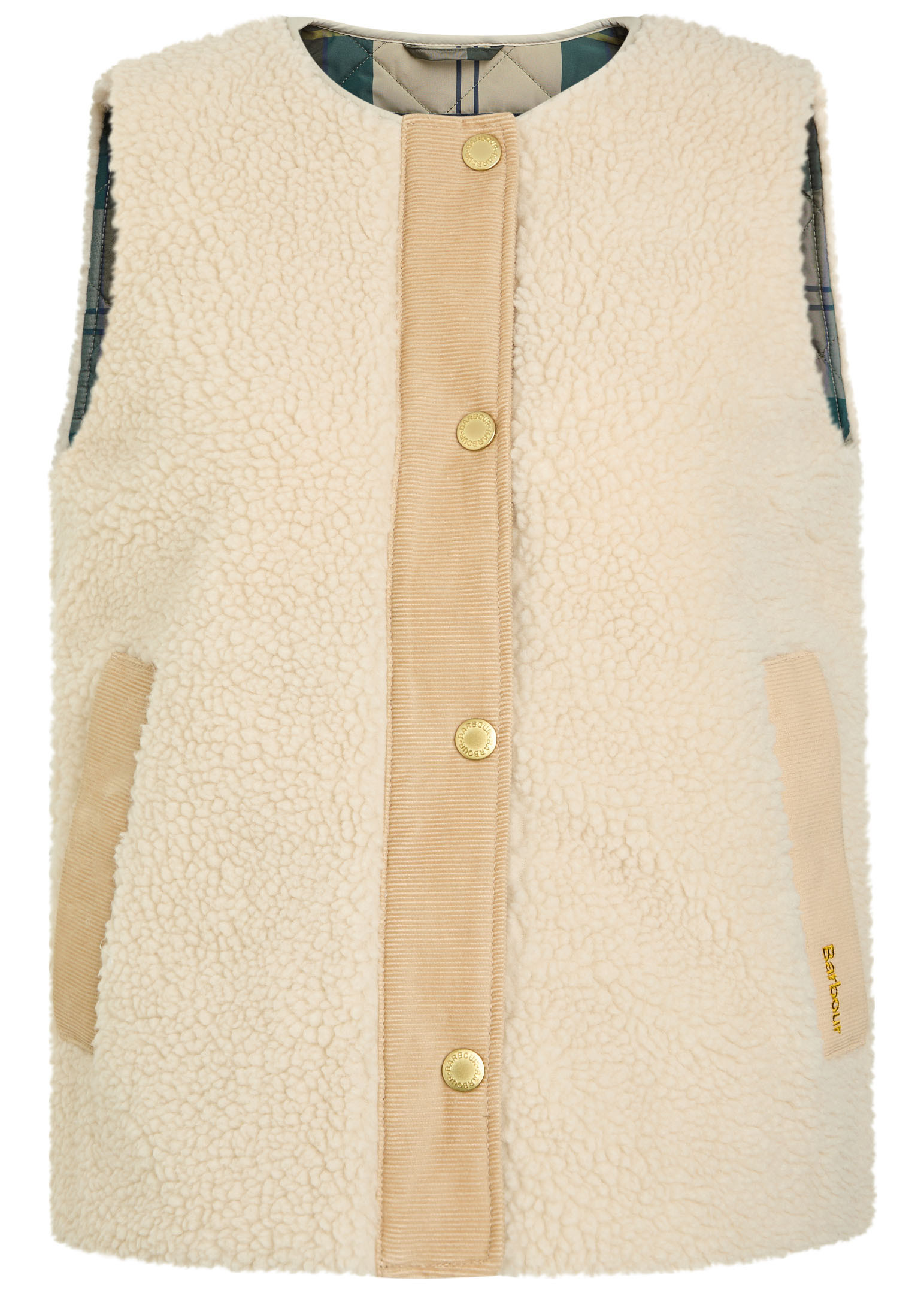 Dulsie corduroy-trim fleece gilet | Harvey Nichols