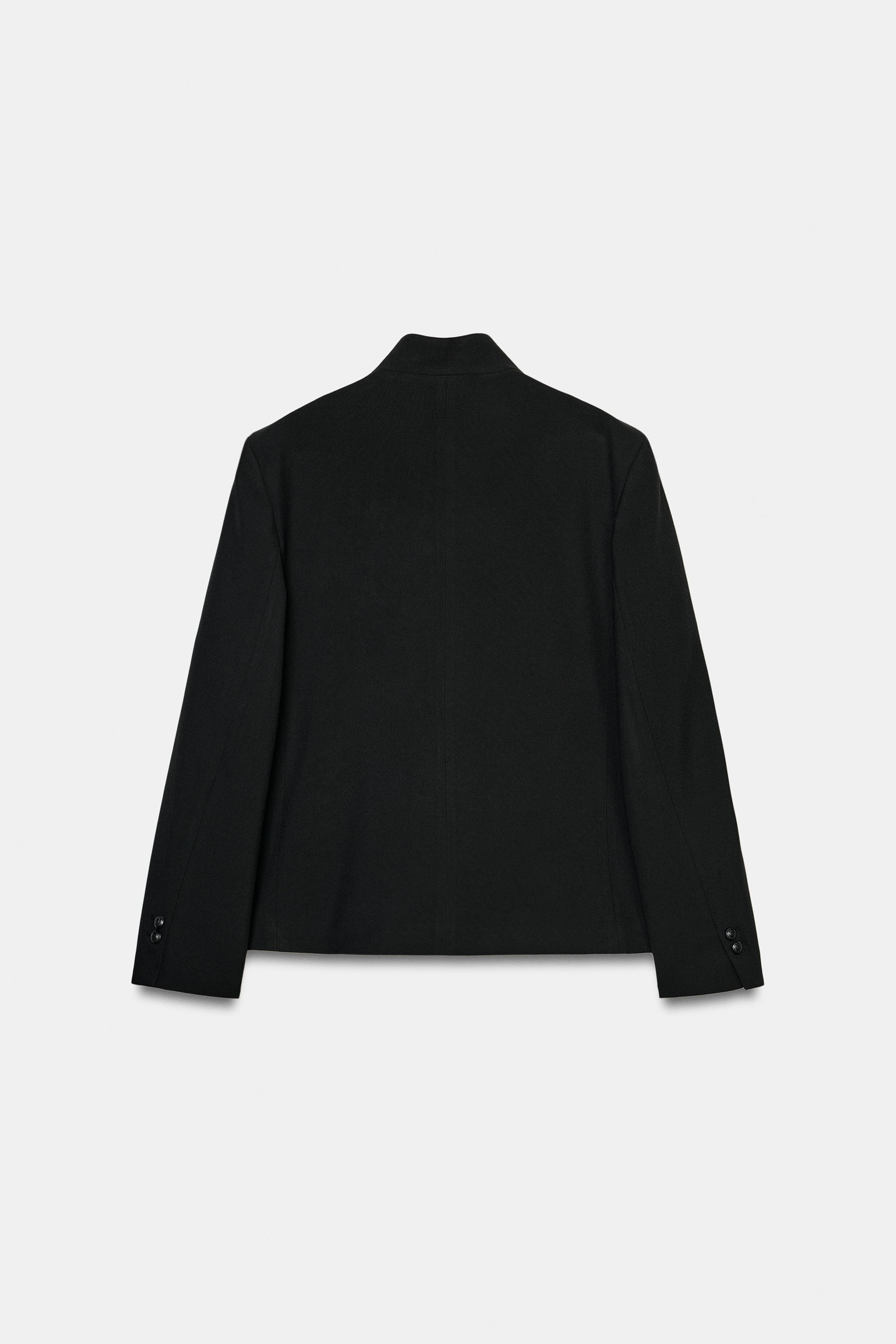 HIGH COLLAR BUTTONED BLAZER ZW COLLECTION | Zara US