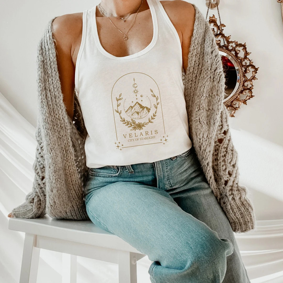 Velaris Tank Top, ACOTAR Merch, Feyre's Tattoo, The Night Court, A Court of Thorns and Roses, Cou... | Etsy (US)