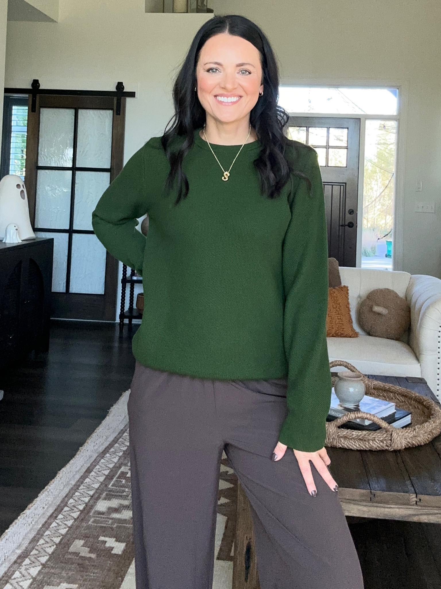 Target Men’s sweater on sale for circle week! Love these wide leg athletic pants as well. 
Small sweater 
XS pants 

#LTKSaleAlert #LTKActive #LTKOver40