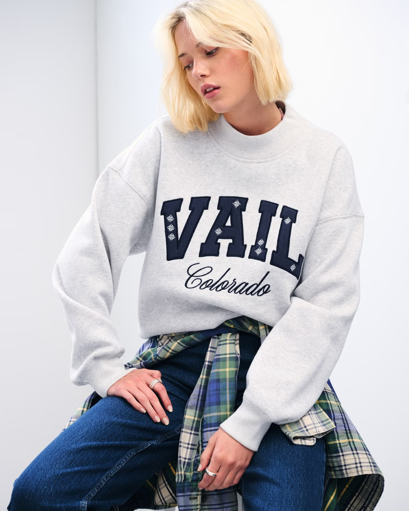 Women's Sunday Mockneck Crew | Women's New Arrivals | Abercrombie.com | Abercrombie & Fitch (US)