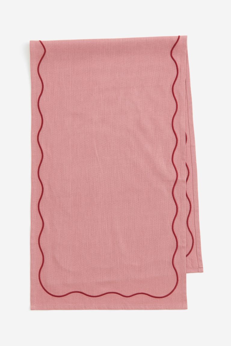 Cotton Table Runner - Dusty rose - Home All | H&M US | H&M (US + CA)