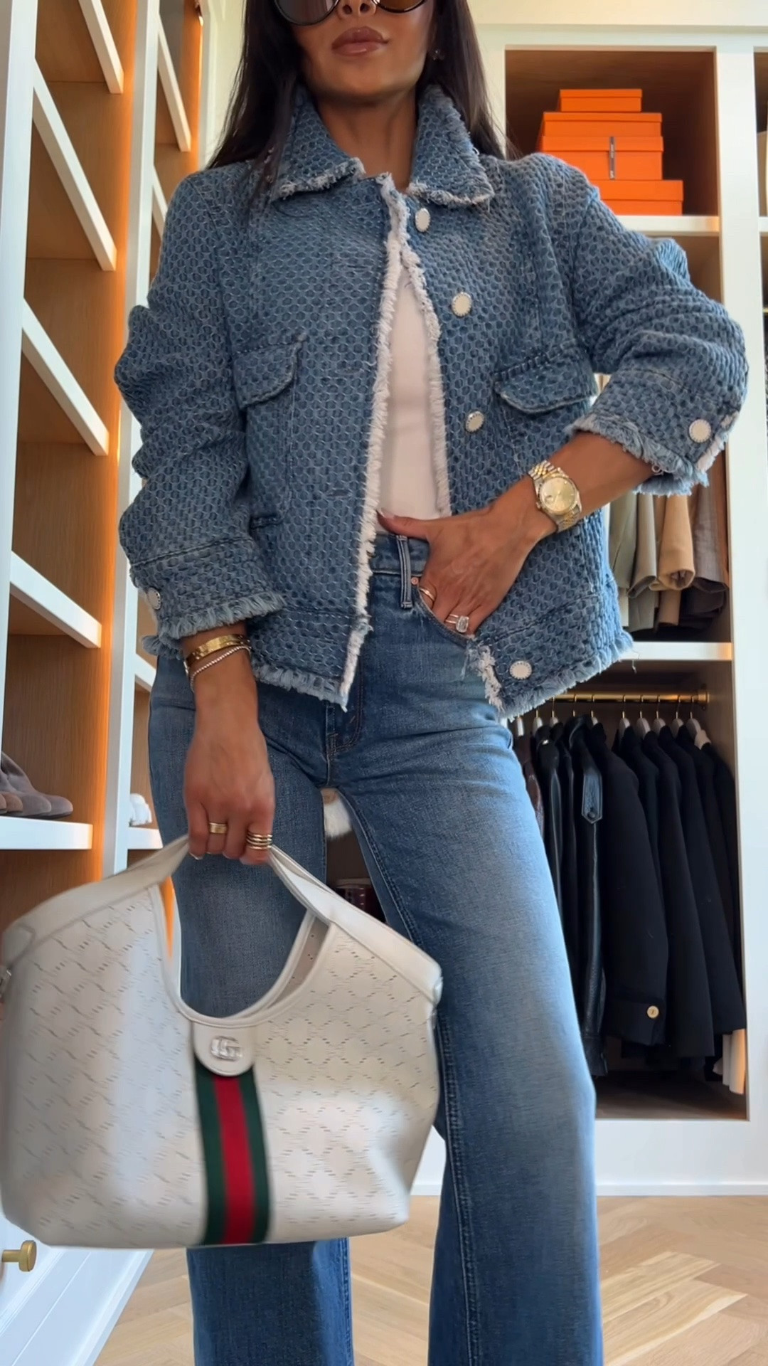 Summer workwear 
Zara denim jacket
Mother doozy flared jeans

L

#LTKOver40 #LTKWorkwear #LTKootd