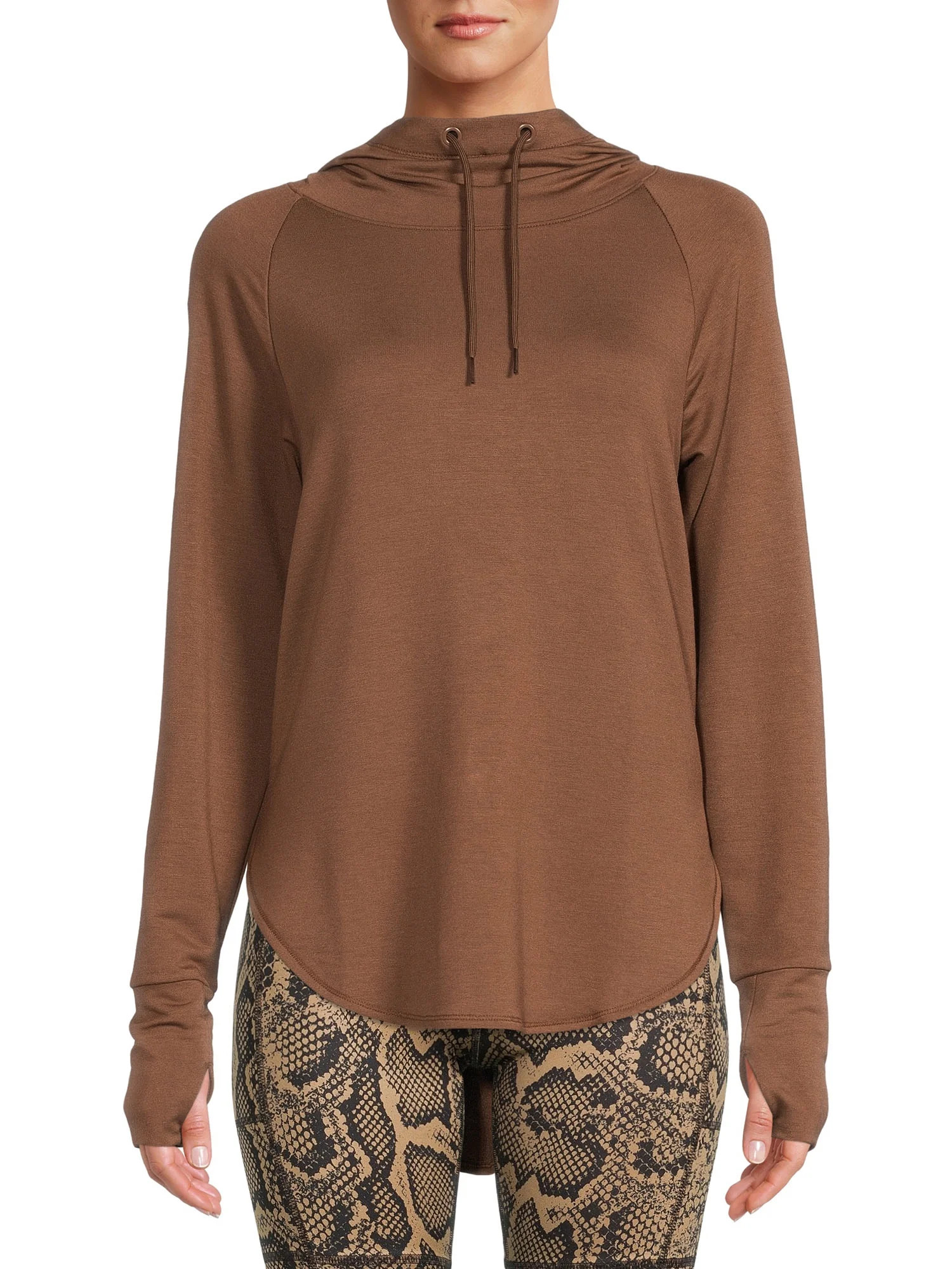 Athletic Works Women's Athleisure Mock Neck Hoodie | Walmart (US)