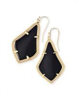 Alex Gold Drop Earrings in Black Opaque Glass | Kendra Scott